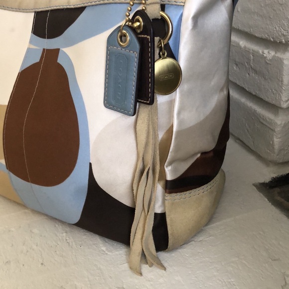 Coach Multicolor satin Shoulder bag tote - Picture 5 of 10